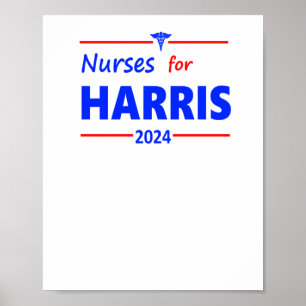 Nurses For Harris 2024 Campagne Sticker  Poster