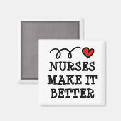 Nurses make it better red heart fridge magnet (Recto/Verso)