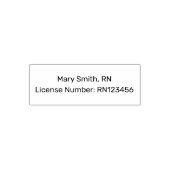 Nurse's Name and License Number Template Zelfinktende Stempel (Design)