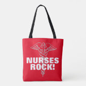 NURSES ROCK canvas tas | Cool verpleegweek gift id (Achterkant)