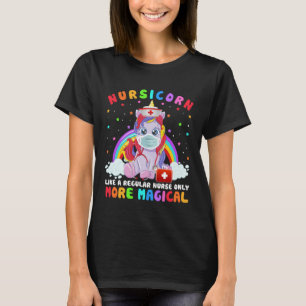 Nursicorn als een gewone verpleegster, maar nog me t-shirt