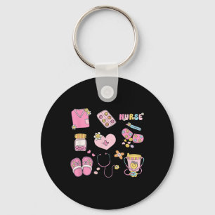 Nursing Beroep Doodles Co. Nurse Doodles Vrouwen Sleutelhanger