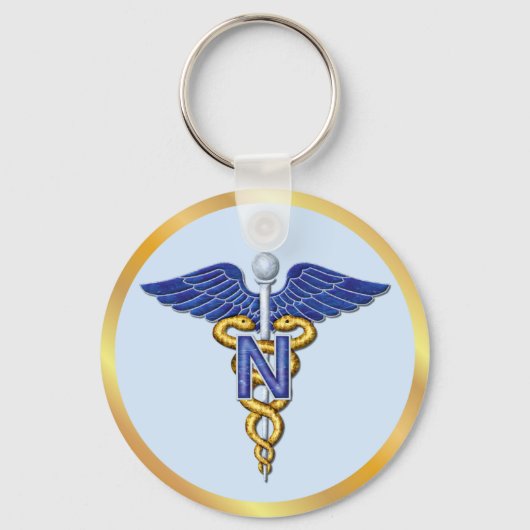Nursing Caduceus Sleutelhanger (Voorkant)