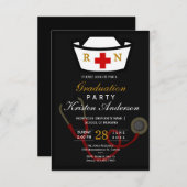 Nursing Graduation Invitation Kaart (Voorkant / Achterkant)
