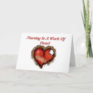 Nursing Is A Work of Heart Greeting Card Bedankkaart