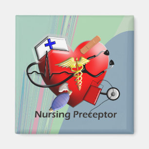 Nursing Preceptor Heart ARt Gifts Magneet