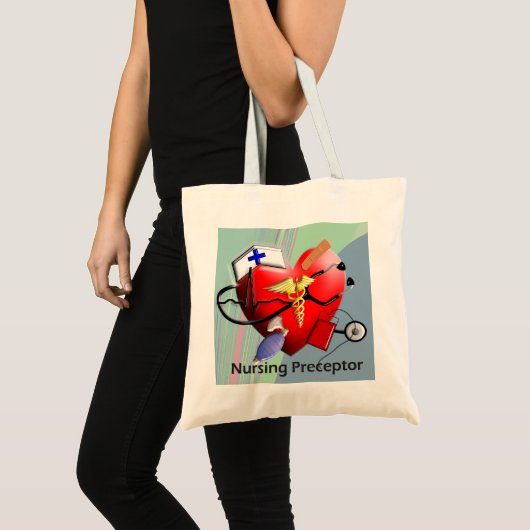 Nursing Preceptor Heart ARt Gifts Tote Bag (Voorkant (product))
