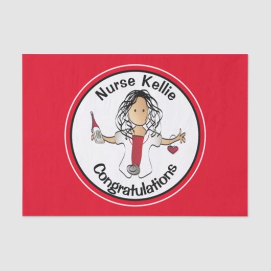 Nursing RN LPN CNA Graduation Party Gift Tissuepapier (Voorkant)