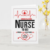 Nursing School Acceptatie Gefeliciteerd Kaart (Gele Bloem)