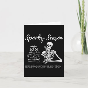 Nursing School Student Halloween Skelet voor Spoo Kaart