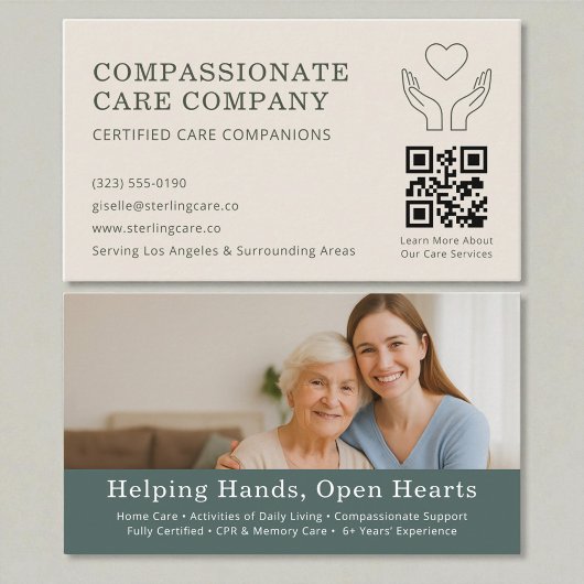 Nursing & Senior Support QR Code Visitekaartje