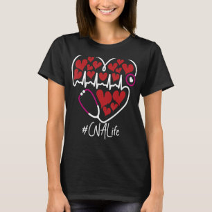 Nursing Stethoscope Heart CNA-Valentijnsdag T-shirt