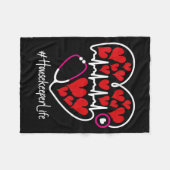 Nursing Stethoscope Heart Housekeeper Valentines  Fleece Deken (Voorkant (Horizontaal))