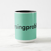 #nursingProblema aqua & black Mok (Midden)