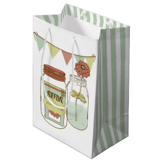 Nurture mason potje en banner giftbag medium cadeauzakje