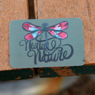 Nurture Natuur Dragonfly Art Earth Day Notitiekaartje