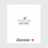 Nurture Your Nature Minimal Motivational Sticker (Feuille)