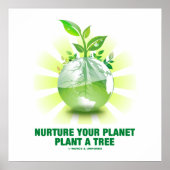 Nurture Your Planet Plant A Tree (Planet Earth) Poster (Voorkant)