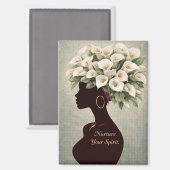 Nurture Your Spirit Inspirational Magnet Magneet (Voorkant / Achterkant)