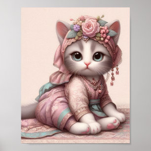 Nusantara-kinderkamerkunst / erfgoed babydieren poster