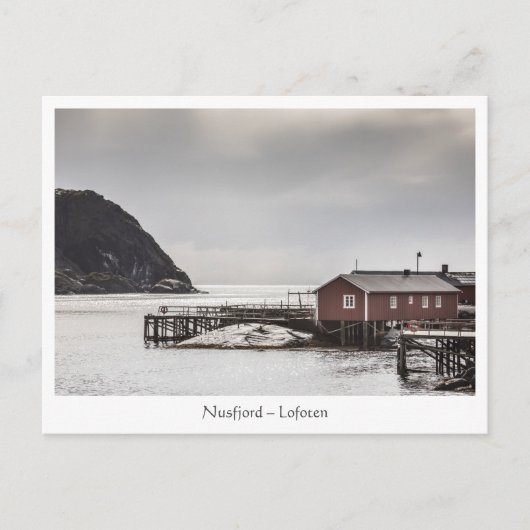 Nusfjord Lofoten Noorwegen Briefkaart (Voorkant)