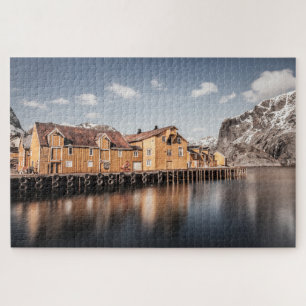 Nusfjord Village Lofoten Noorwegen Legpuzzel