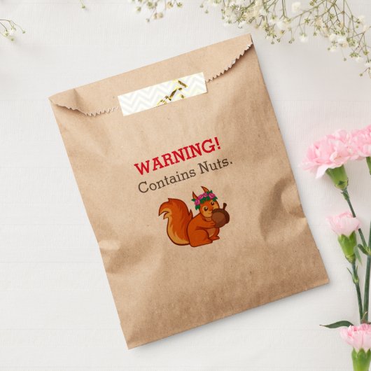 Nut Allergische waarschuwing Bedankzakje (Gezegeld)