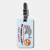 Nut Allergy Alert Shark Label voor Medische Uitrus Bagagelabel (Voorkant verticaal)