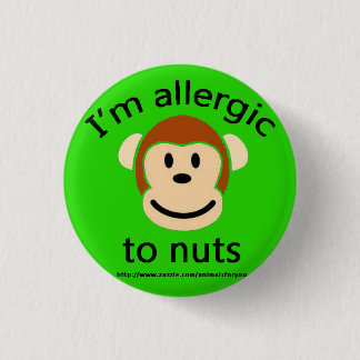 Nut Allergy Green Ronde Button 3,2 Cm