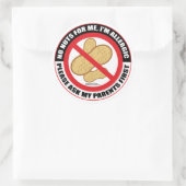 Nut Allergy Ronde Sticker (Tas)