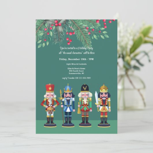 Nut Crackers Fête Invitation (Debout devant)