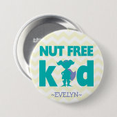 Nut Free Superheld Girl Button (Voorkant /achterkant)
