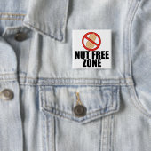 Nut Free Zone Vierkante Button 5,1 Cm (In situ)