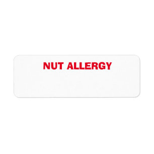 Nut Gezondheidszorg voor allergie, aandoening Etiket