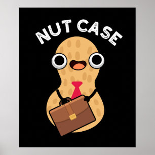 Nut Hoesje Funny Peanut Puns Dark BG Poster