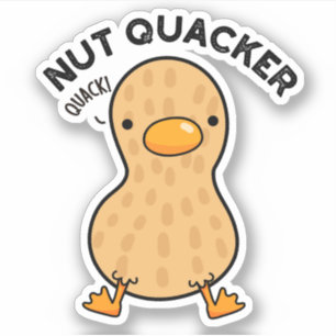 Nut Quacker Grappige Pindakaas Sticker