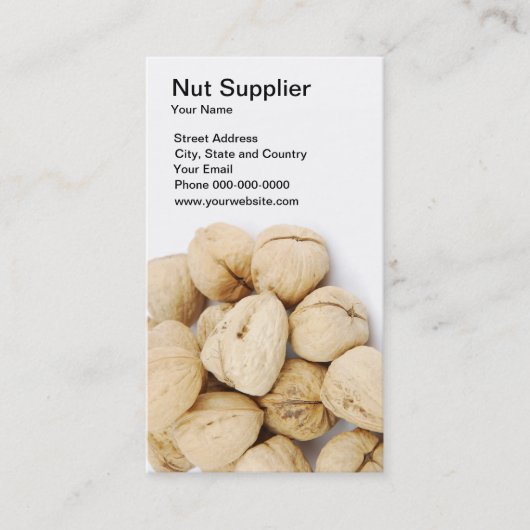 Nut Supplier Visitekaartje (Voorkant)
