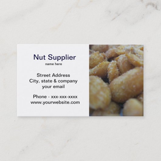 Nut Supplier Visitekaartje (Voorkant)