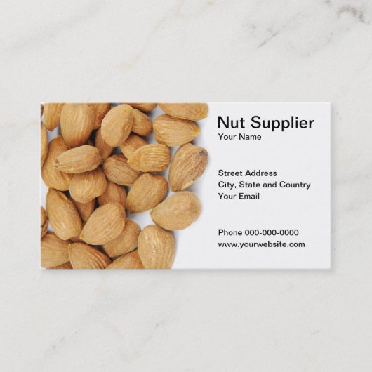 Nut Supplier Visitekaartje (Voorkant)