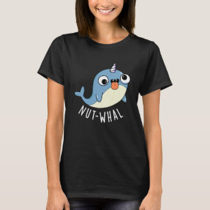 Nut-whal Grappige Narwhal Pun Donker BG T-shirt