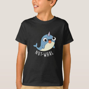 Nut-whal Grappige Narwhal Pun Donker BG T-shirt