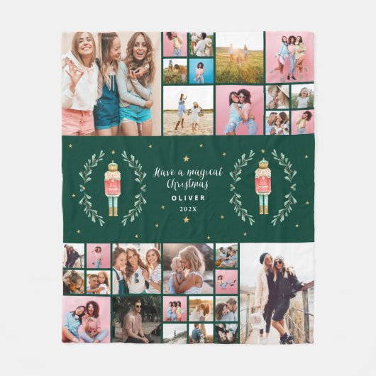 Nutcracker 29 foto moderne, minimale kerstmis fleece deken (Voorkant)