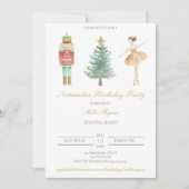 Nutcracker Anniversaire Ballerina Invitation Noël (Devant)