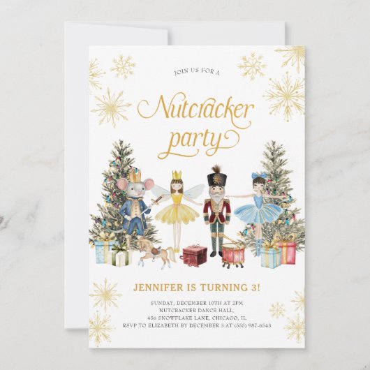 Nutcracker Anniversaire Fête Invitation (Devant)