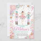 Nutcracker Anniversaire Invitation Fille Terre des (Devant)