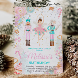 Nutcracker Anniversaire Invitation Fille Terre des