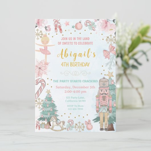 Nutcracker Anniversaire Invitation Nutcracker Invi (Debout devant)