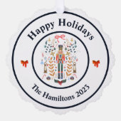 Nutcracker annonce la carte d'ornement photo de No (Recto)