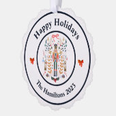 Nutcracker annonce la carte d'ornement photo de No (Gauche)