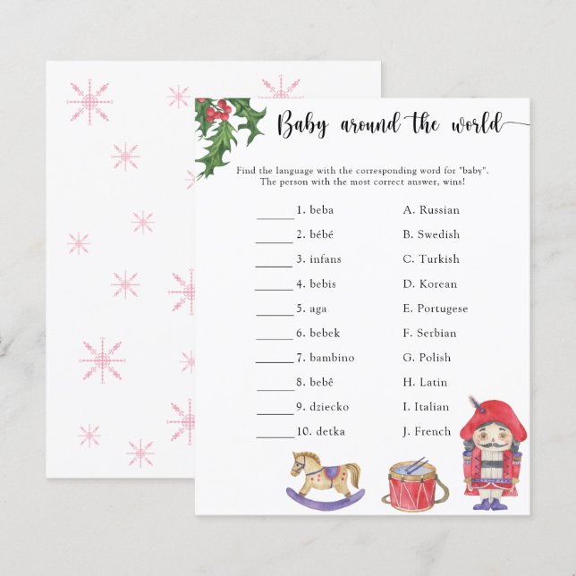 Nutcracker - Baby rond de wereld spel (Voorkant / Achterkant)